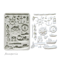 Stamperia Silicone Mould - Silent Sea / Rudders and Boats